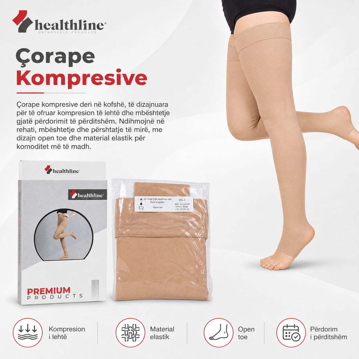 Çorape Kompresive për Variçe deri në Kofshë