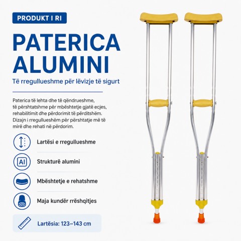 Paterica Alumini të Rregullueshme për Ecje – Çift