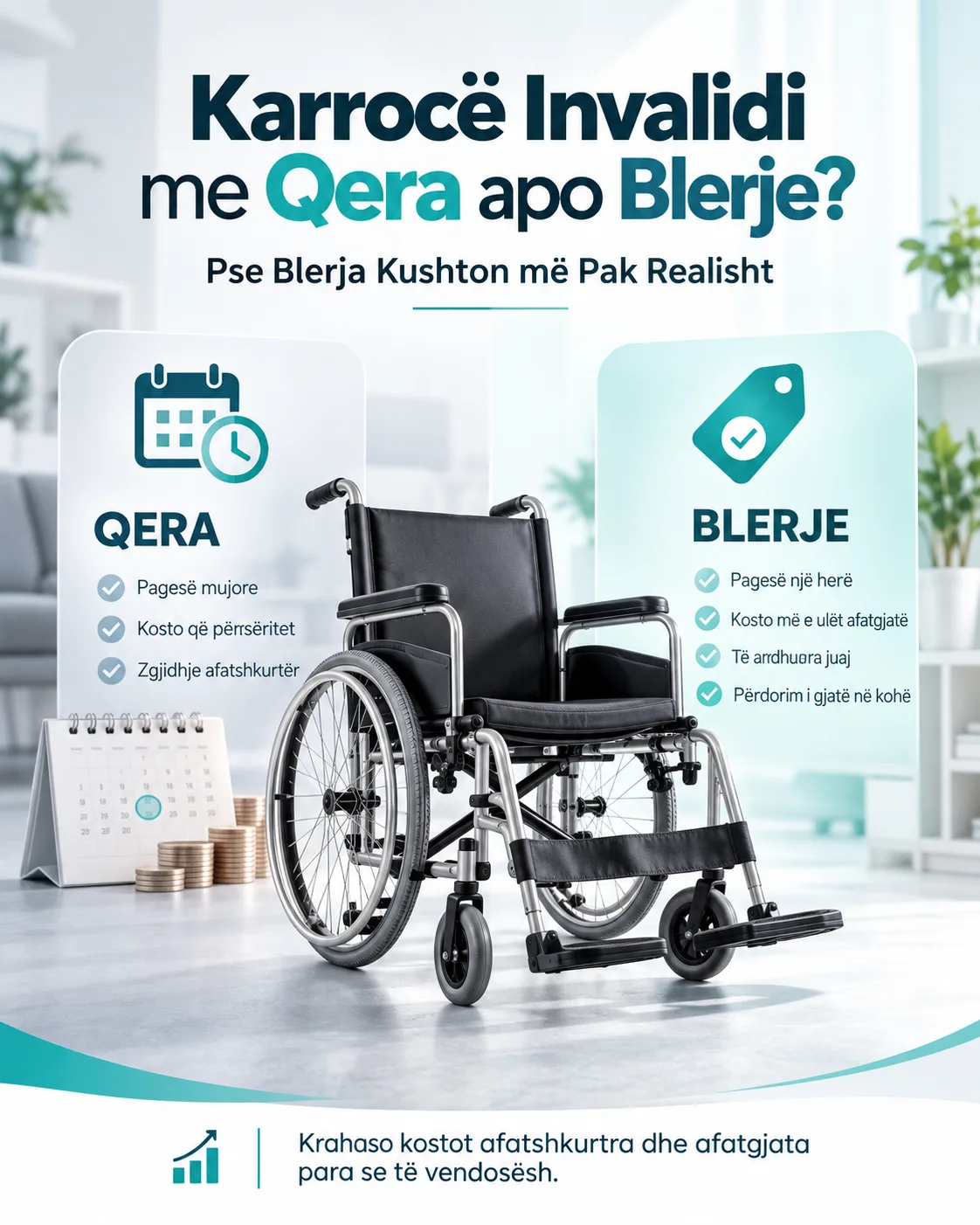 Karrocë Invalidi me Qera apo Blerje? Pse Blerja Kushton më Pak Realisht